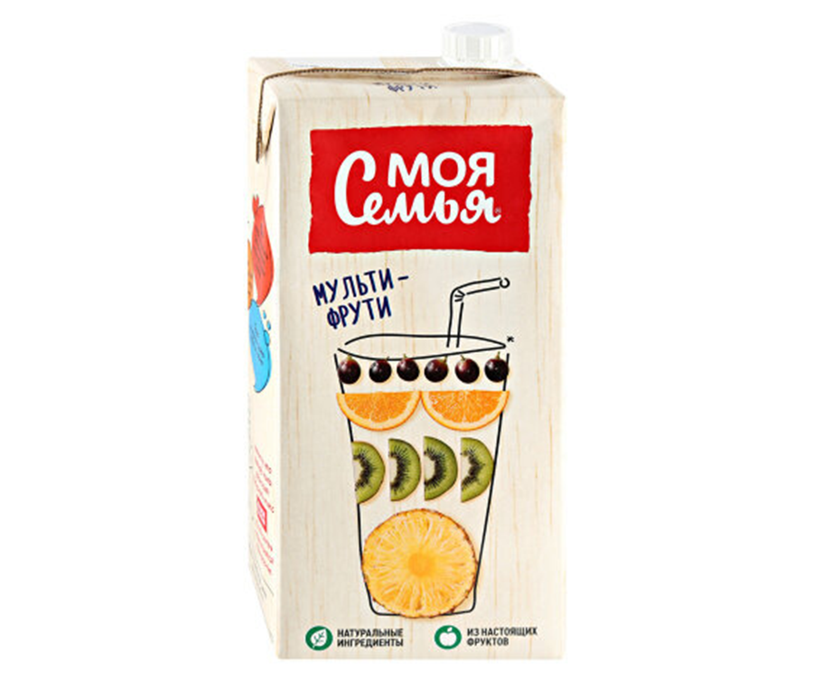 Сок "Моя семья" мультифрукт 0.95 л.