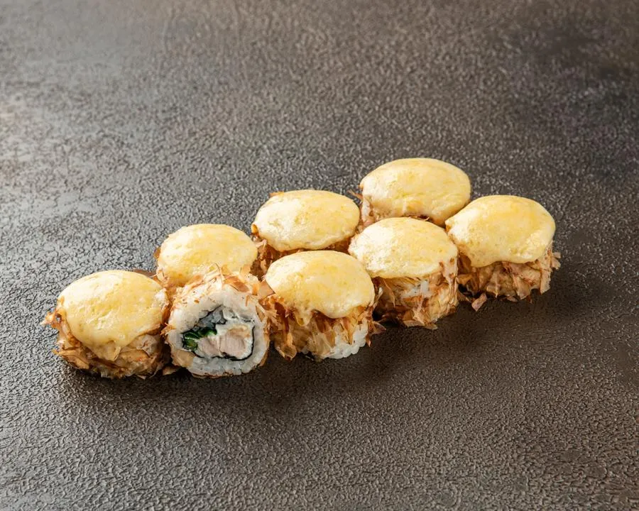  Запеченный ролл с курицей