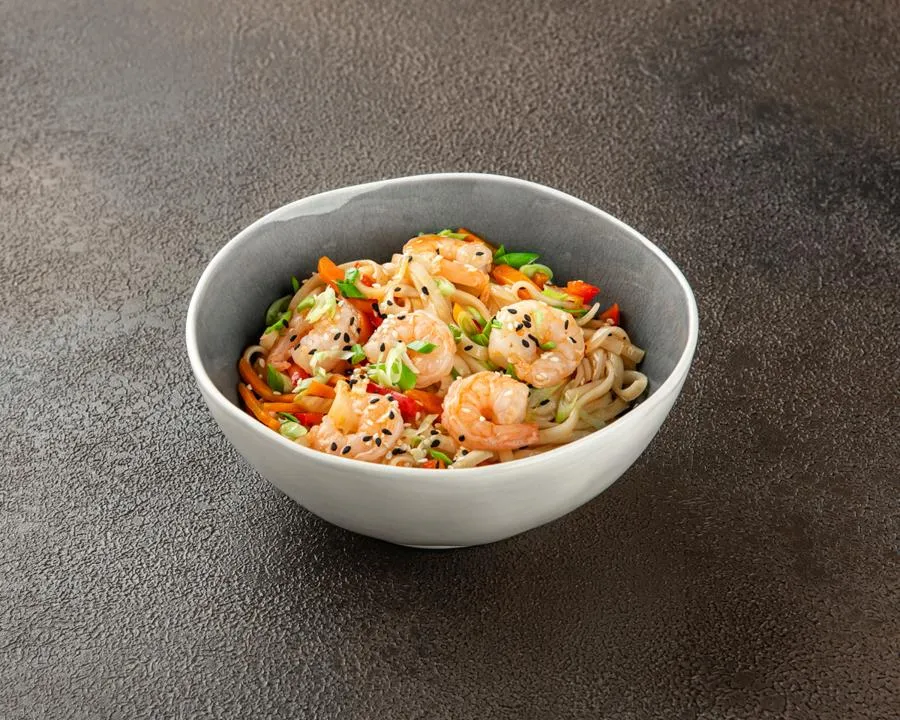 Вок с креветкой